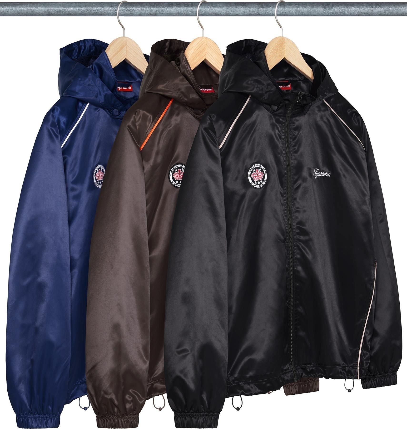 Satin Hooded Track Jacket